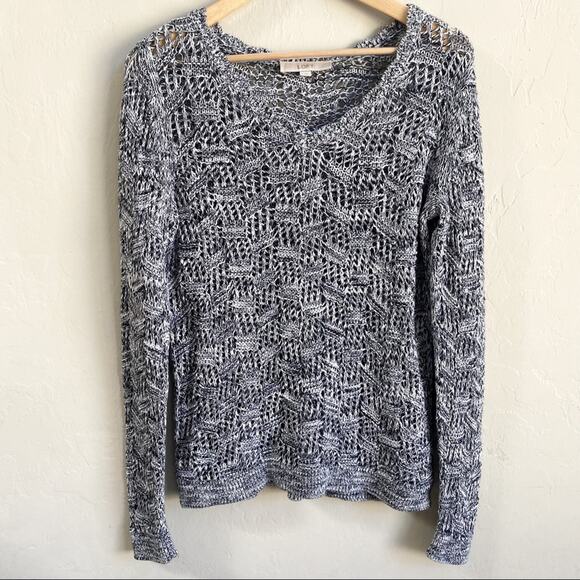 LOFT Black White‎ Knit Sweater - Picture 1 of 4
